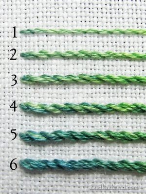 how many strands of embroidery floss to use for creating a detailed and intricate pattern