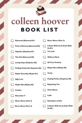 In What Order Should I Read Colleen Hoover Books: A Discourse on Literary Exploration